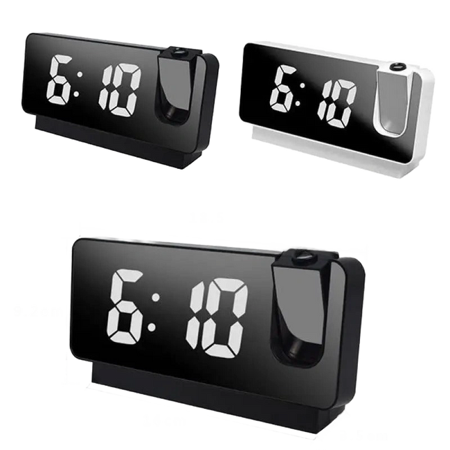 Digitální budík s projekcí na strop