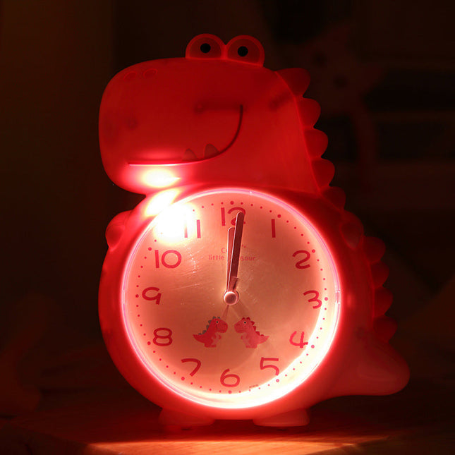 Dětský ručičkový budík ve tvaru dinosaura