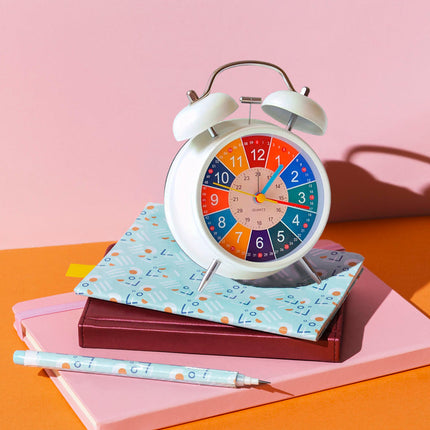 Barevný dětský výukový budík se zvonky