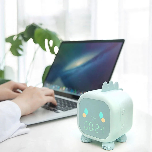 Designový dětský budík dinosaurus