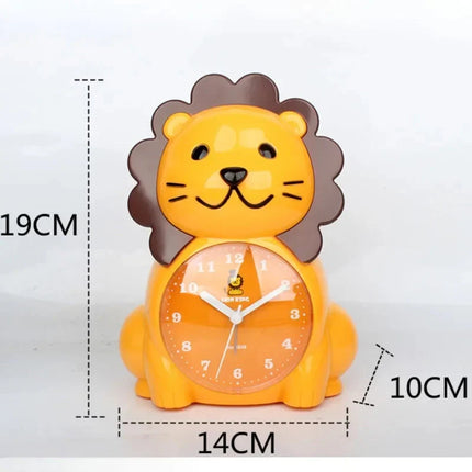 Dětský analogový budík roztomilý lev