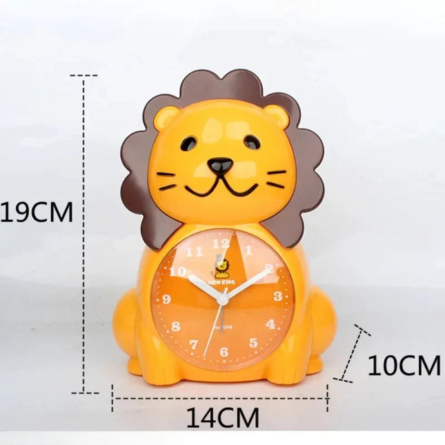 Dětský analogový budík roztomilý lev