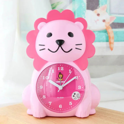 Dětský analogový budík roztomilý lev