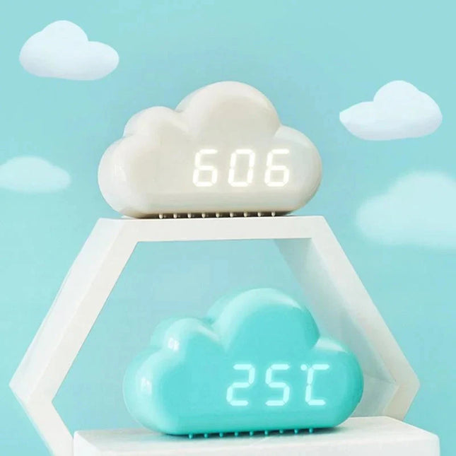 Dětský digitální budík ve tvaru mráčku