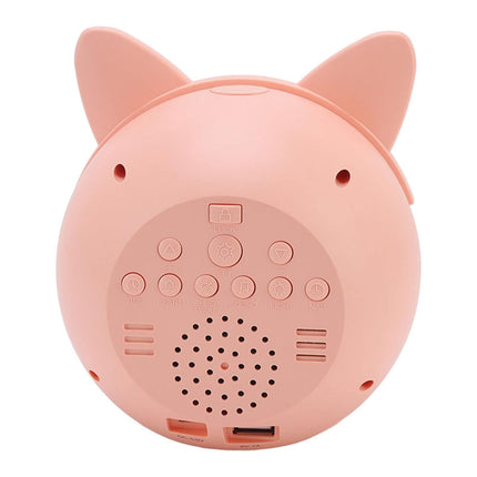 Dětský budík kočka s měnícím světlem