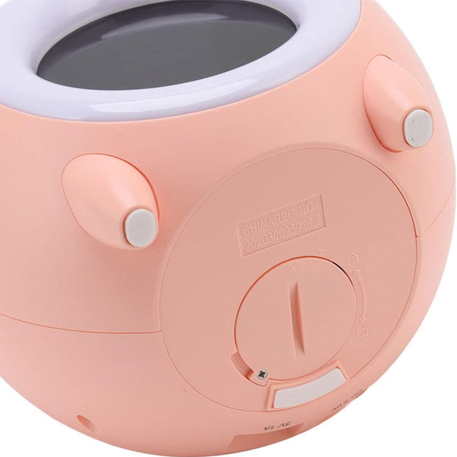 Dětský budík kočka s měnícím světlem