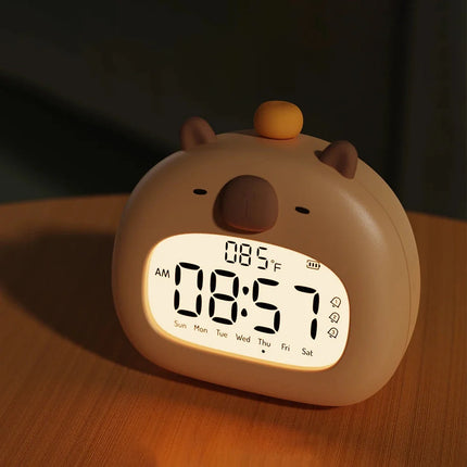 Dětský digitální budík pro dívky medvídek