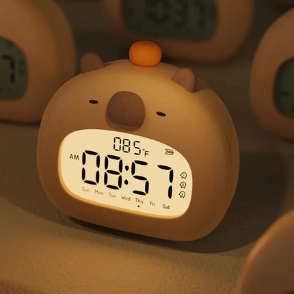 Dětský digitální budík pro dívky medvídek