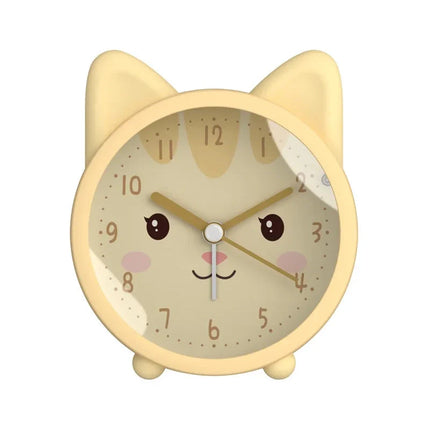 Dětský analogový budík pro dívky kočička