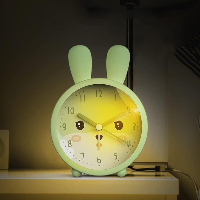 Analogový budík pro dívky roztomilý králíček