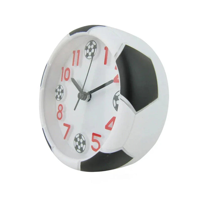 Dětský analogový budík s fotbalovým ciferníkem