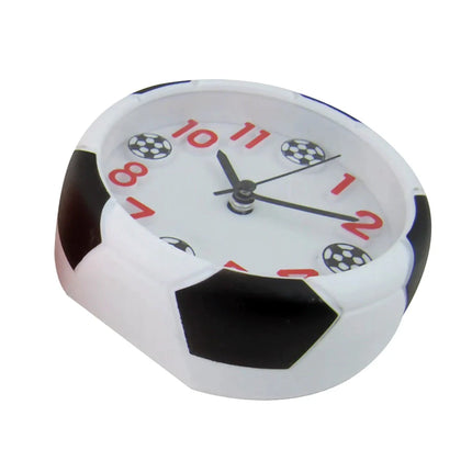 Dětský analogový budík s fotbalovým ciferníkem