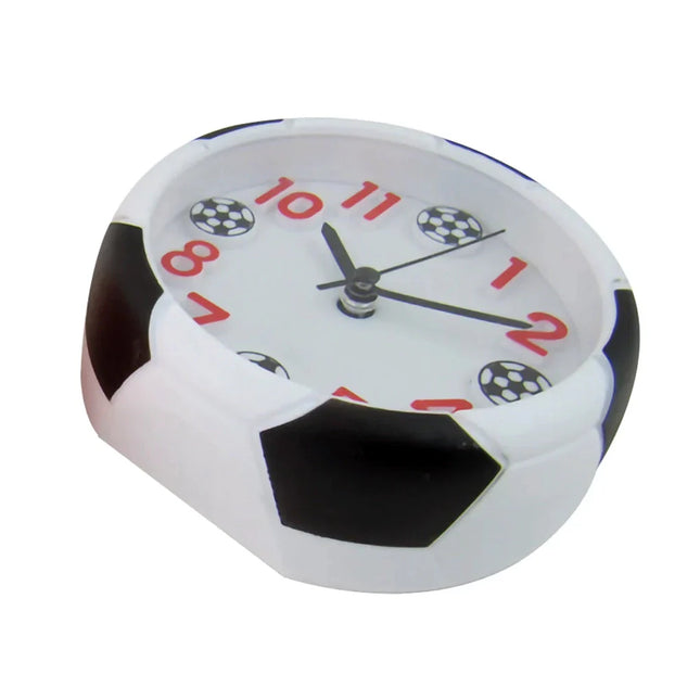 Dětský analogový budík s fotbalovým ciferníkem