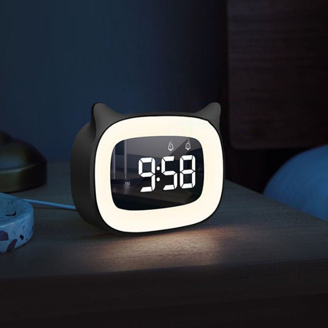 Černý dětský budík den a noc