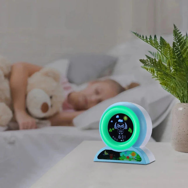 Dětský budík sova učí den noc