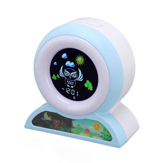 Dětský budík sova učí den noc