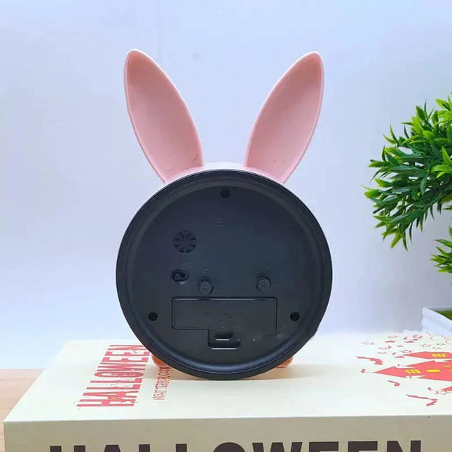 Dětský analogový budík s motivem zajíčka