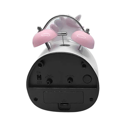 Dětský analogový budík ve tvaru jednorožce