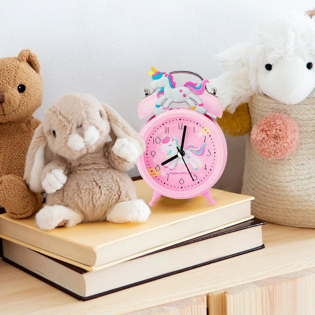 Svítící dívčí budík s jednorožcem