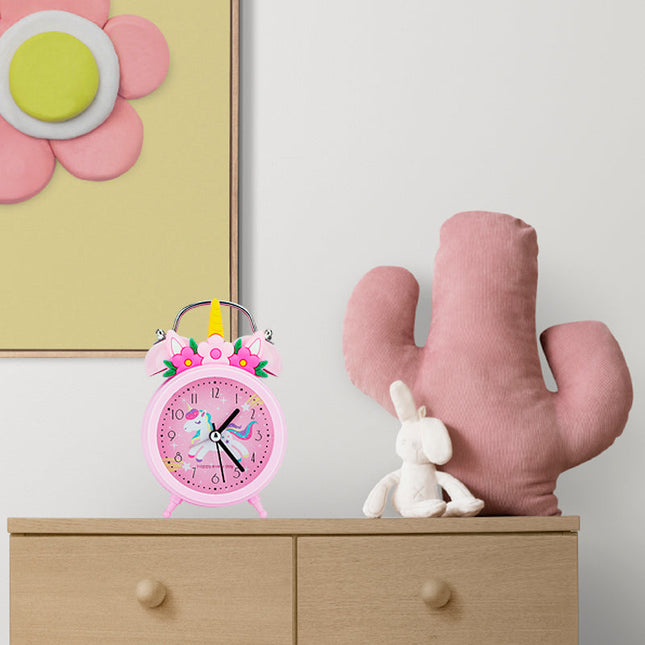 Dívčí budík jednorožec s nočním světlem