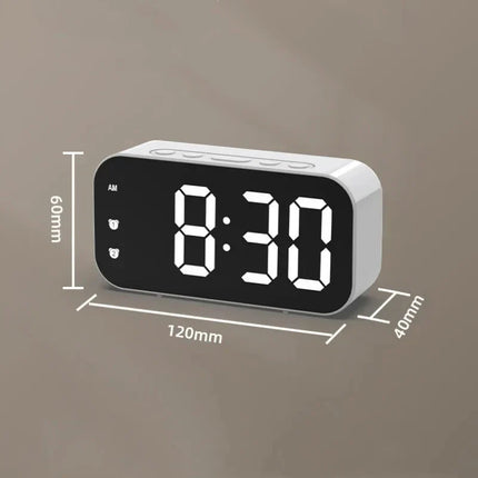 Moderní zrcadlový digitální LED budík