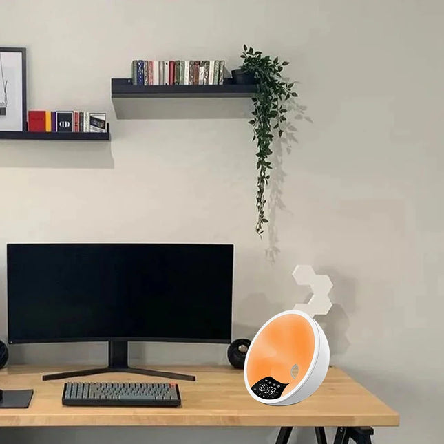 Světelný budík simulující východ slunce terapie