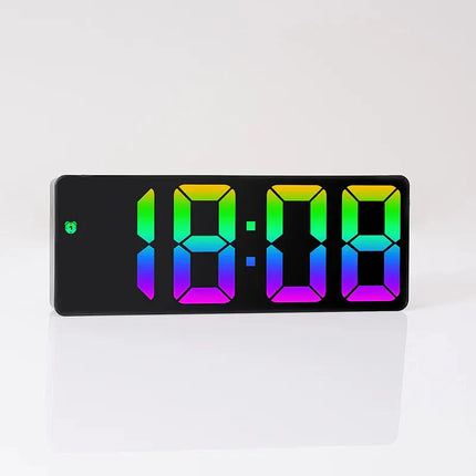 Barevný LED digitální budík 24h formát