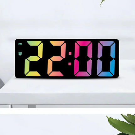 Barevný LED digitální budík 24h formát