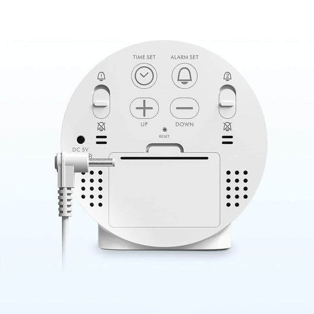 Kulatý digitální budík na baterie