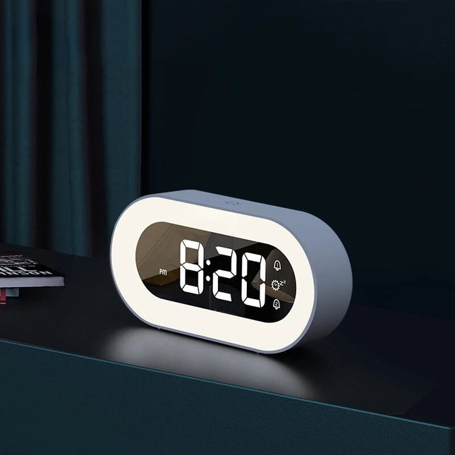 Designový LED budík s nočním světlem