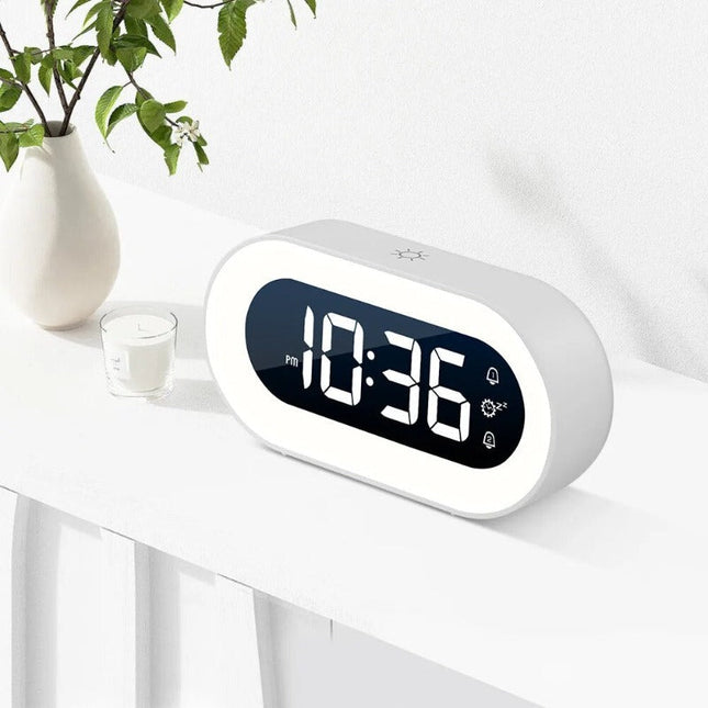 Designový LED budík s nočním světlem