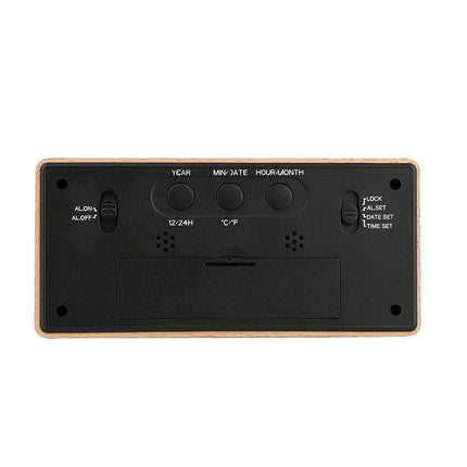 Dřevěný digitální budík s LCD displejem