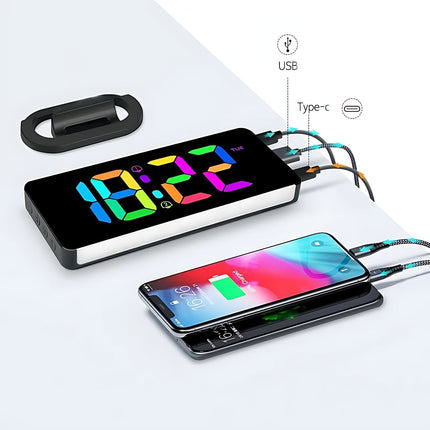 Zrcadlový budík s barevným USB displejem
