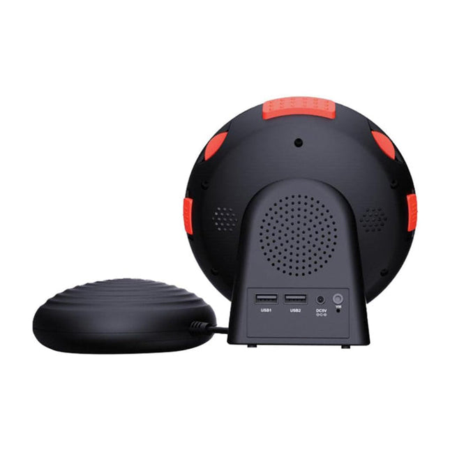 Černý vibrační budík pro neslyšící