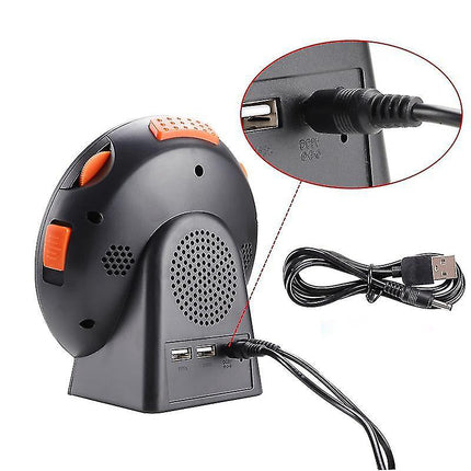 Černý vibrační budík pro neslyšící