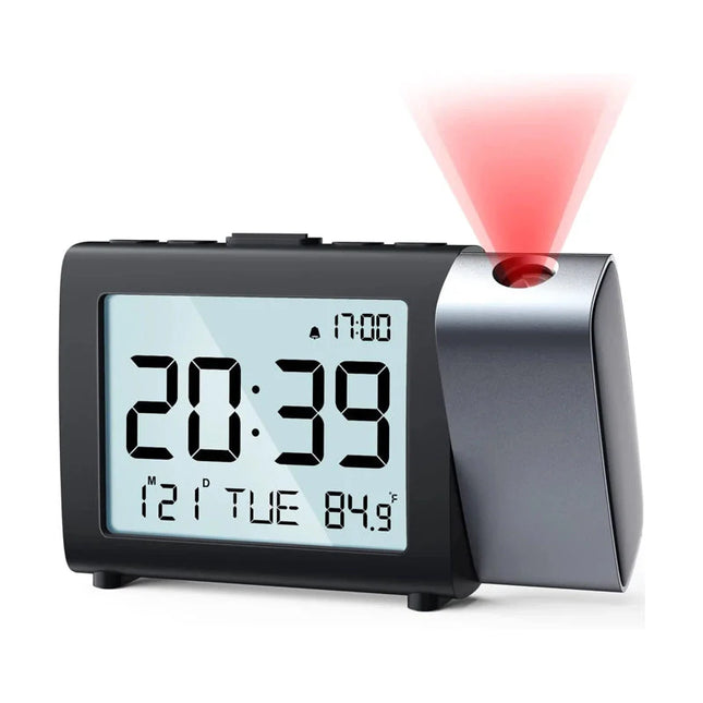 Projekční budík na baterie s teploměrem