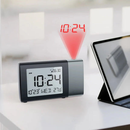 Projekční budík na baterie s teploměrem