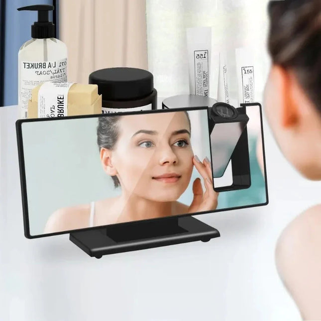 Černý zrcadlový budík s projektorem