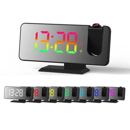 Projekční budík do zásuvky zrcadlový