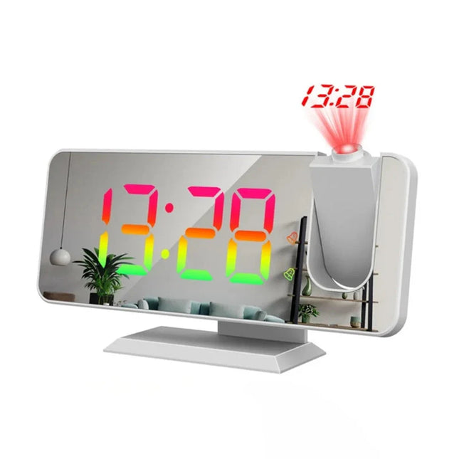 Projekční budík do zásuvky zrcadlový