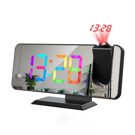 Projekční budík do zásuvky zrcadlový