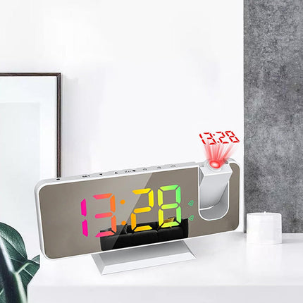 Projekční budík do zásuvky zrcadlový