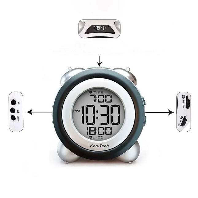 Hlasitý digitální budík s podsvícením