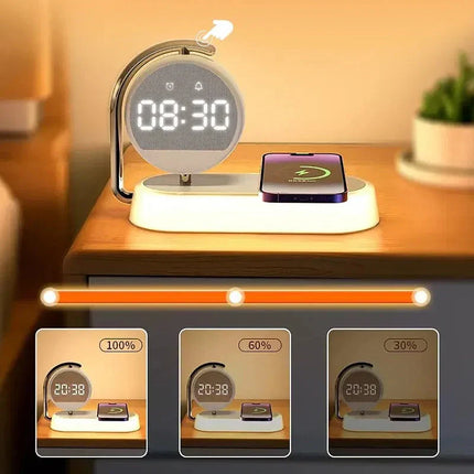 Budík simulátor úsvitu s indukční nabíječkou