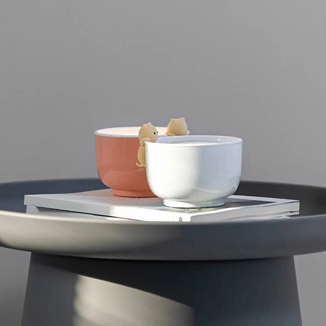 Dětská noční lampička s budíkem kočka