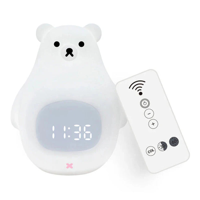 Dětský budík medvídek s nočním světlem