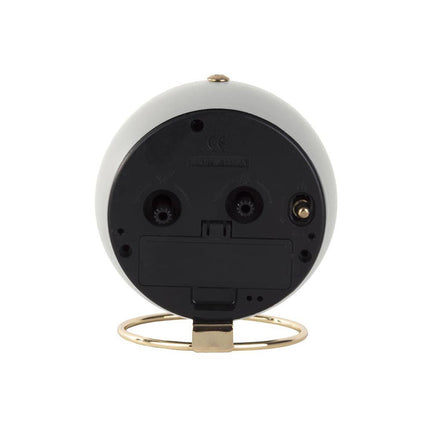 Bílý vintage budík na noční stolek