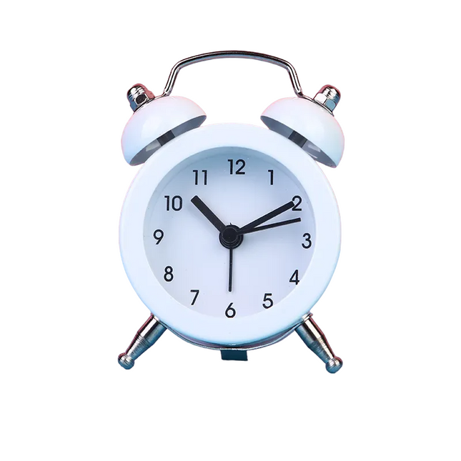 Mini retro budík se dvěma zvonky
