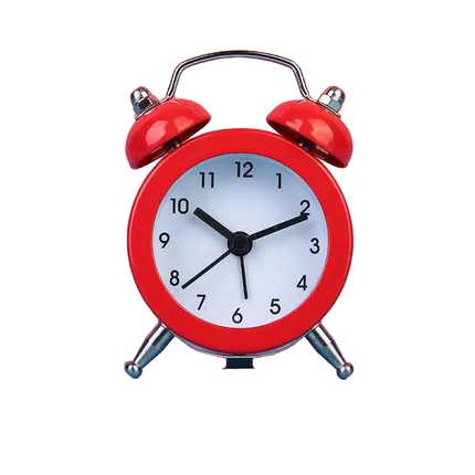 Mini retro budík se dvěma zvonky